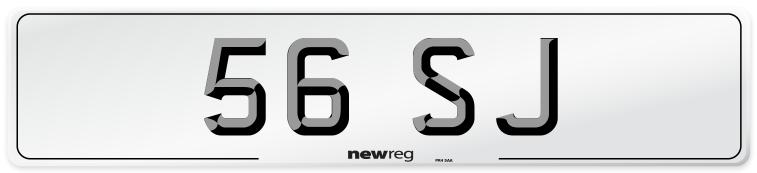 56 SJ Number Plate from New Reg